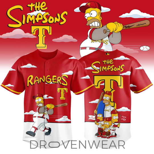 Texas Rangers x The Simpsons 2026 Limited Edition Jersey