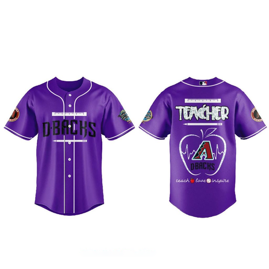 Arizonna Diamondbacks Teacher Appreciation 2026 Day Love Inspire Baseball Jersey