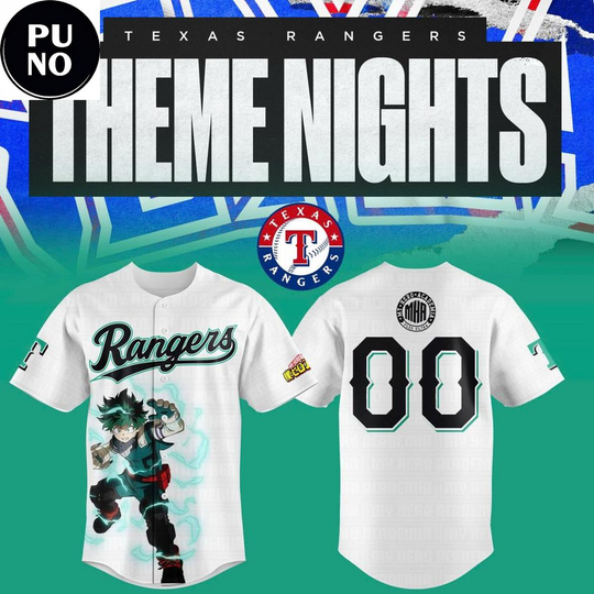 Texas Rangers x Hero Anime Night 2026 Personalized Baseball Jersey
