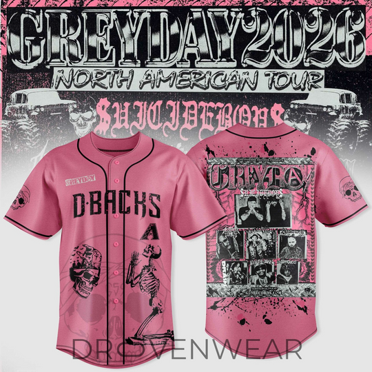 Arizonna Diamondbacks Greyday 2026 North American Tour Jersey