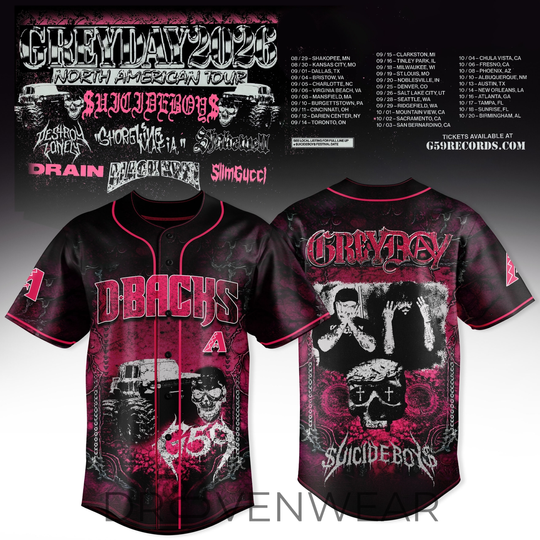 Arizonna Diamondbacks x GREYDAY 2026 Pink Chaos Edition Jersey