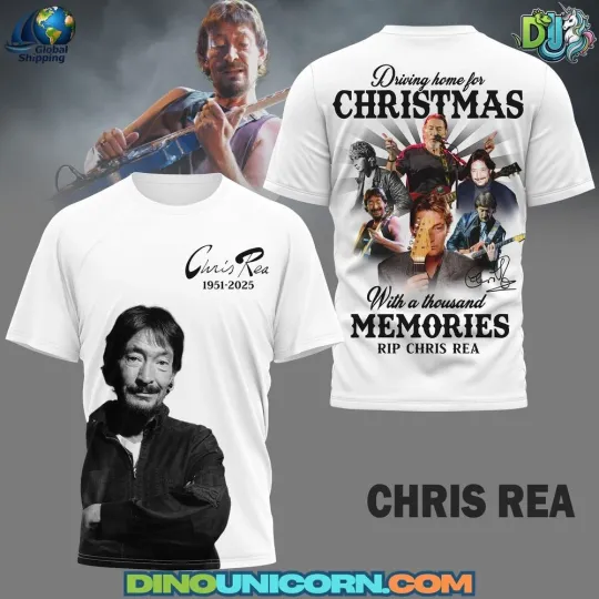 Discover Chris Rea RIP Tribute Music Fan Memory Graphic 3D t-shirt