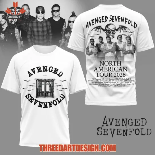Discover Avenged Sevenfold 2026 Style Metal Fan Graphic 3D T-shirt