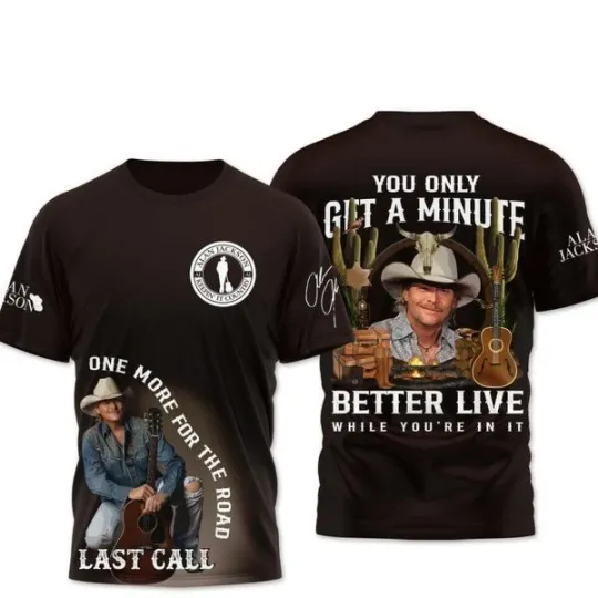 Discover For Fan Alan Jackson One More For The Road 3D T-shirt