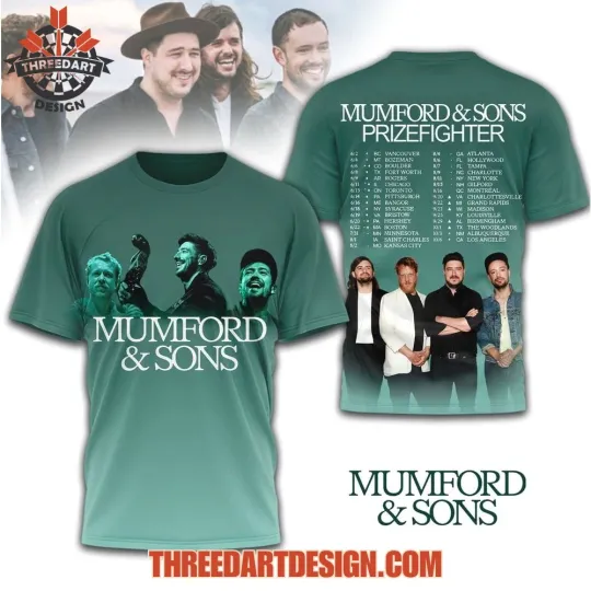 Mumford and Sons Frizefighter Style Folk Fan 3D T-shirt