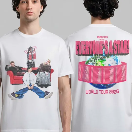 Discover 5 Seconds Of Summer Everyone's A Star World Tour 2026 T-Shirt