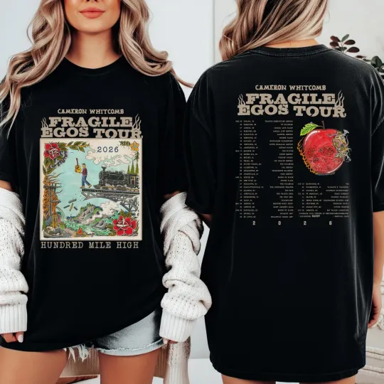 Discover Cameron Whitcomb 2026 Fragile Egos Tour 2026 T-Shirt