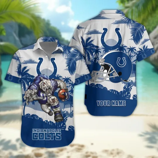 Discover Indianapolis Football Team Coltss Personalized Gridiron Warrior Hawaiian Shirt