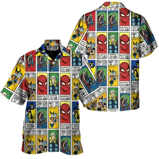 Discover Spiderman Hawaiian Button Down Shirt