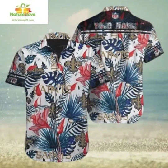 Discover New Orleans Football Team Saintss Hawaiian Shirt Custom Football Fan Outfit
