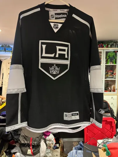 Discover Reebok NHL Los Angeles Kings Black Ice Hockey Jersey Size S/P Pre- Owned