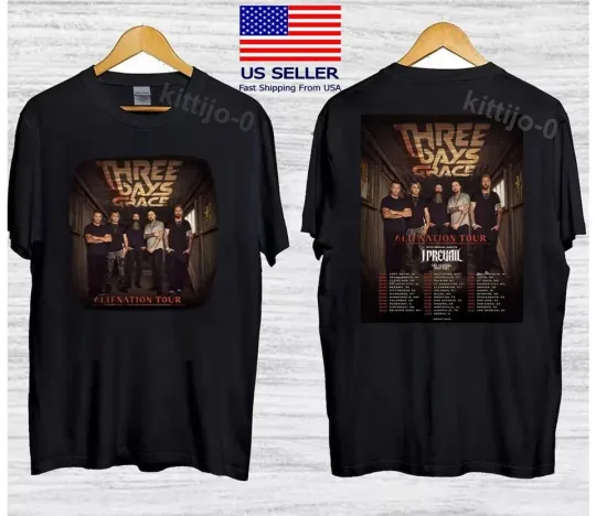 Discover Three Days Grace Alienation Tour 2026 North America 2 Sides T-Shirt