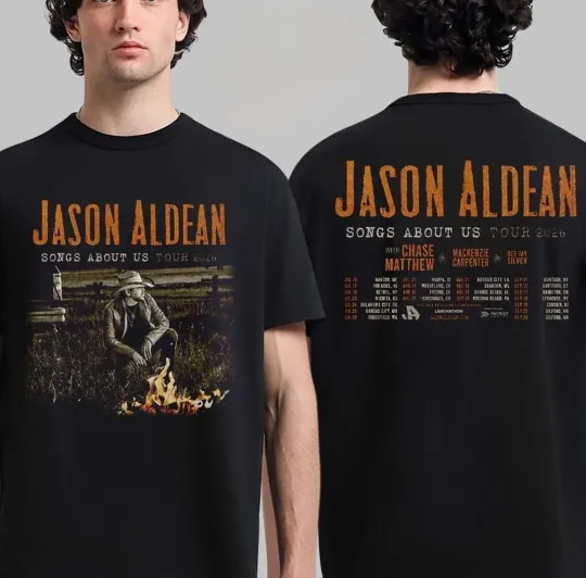 Discover Jason Aldean Songs About Us Tour 2026 North America Schedule Dates T-Shirt