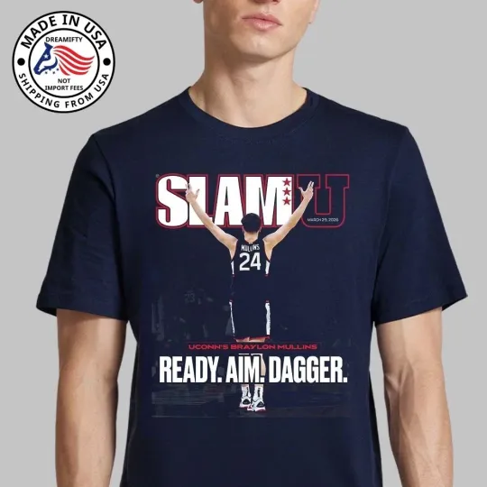 Discover Braylon Mullins Uconn Huskies Men's Basketball SLAMU 2026 T-Shirt