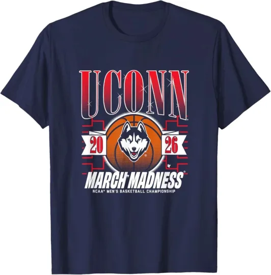 Discover UConn Huskies March Madness 2026 Shirt NCAA Basketball Champions Tee Fullsize