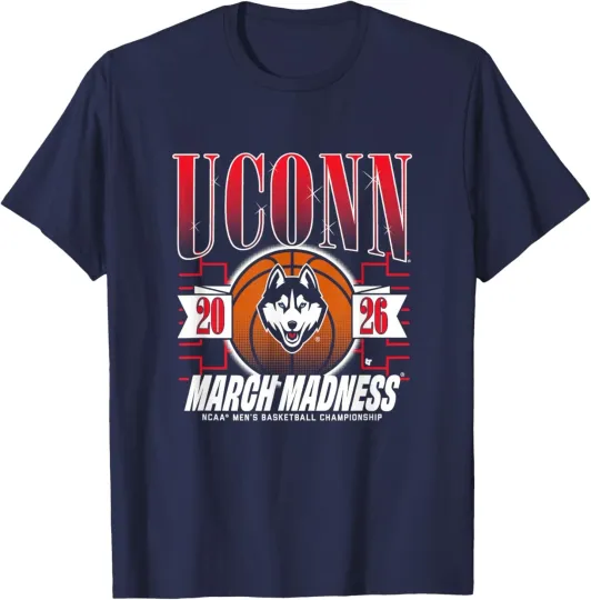 Discover UConn Huskies MBB: 2026 March Madness T-Shirt