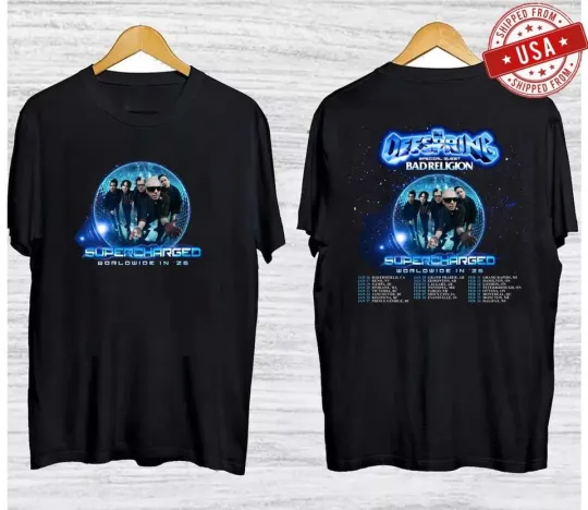 Discover The Offspring Supercharged Worldwide 2026 Tour T-Shirt