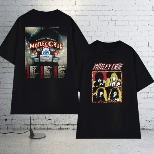 Discover Motley Crue 80s Shirt, Motley Crue Carnival Of Sins Shirt, Motley Crue Tour 2026