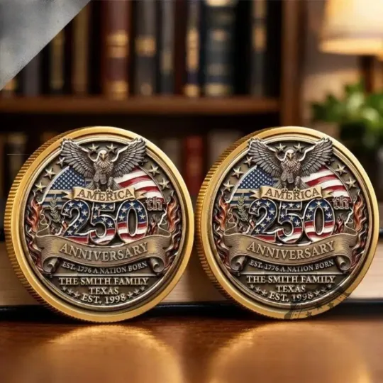 Discover Personalized America 250Th Anniversary Family Celebration Commemorative Coin