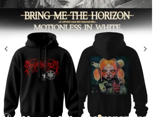 Discover Bring Me The Horizon Tour 2026 Double Sided Hoodie