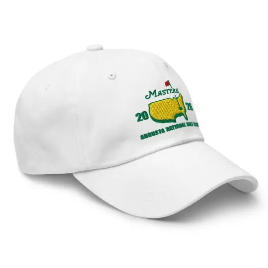 Discover Master Golf Tournament 2026 ANGC Embroidered Dad Cap White Yupoong