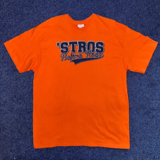 Discover Houston Astros 'Stros Before Hoes Men's Delta Pro Weight T-Shirt