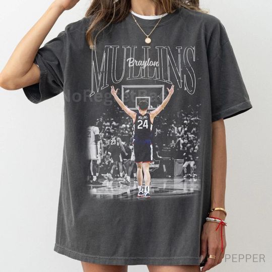 Discover Vintage 90s Braylon Mullins Comfort Colors Basketball T-Shirt Game Day Fans