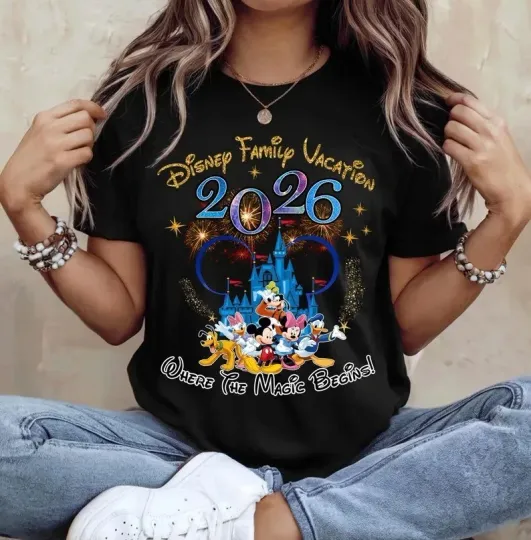 Discover Disney Family Vacation 2026 T Shirt S-5XL
