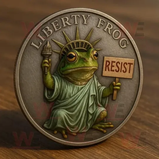 Discover Portland Resist Frog Coin