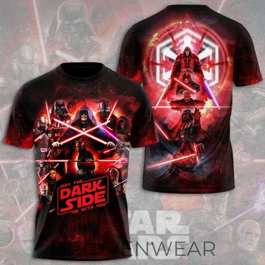 Star Wars Dark Side Darth Vader Darth Maul Kylo Ren 3D Tshirt 2026