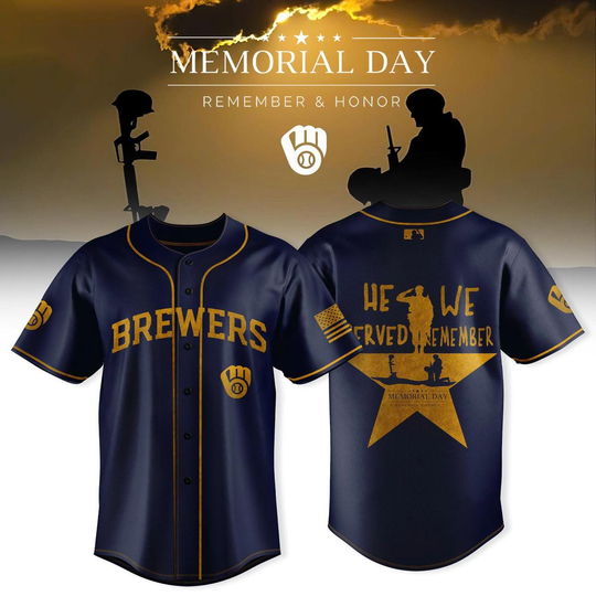Milwaukee Brewers Memorial Day 2026 Baseball Jersey