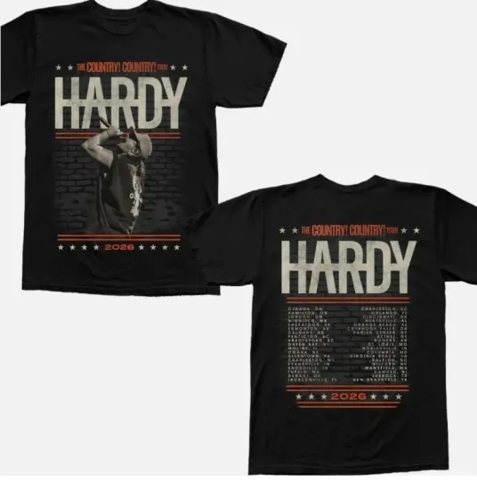 Discover Hardyy The Country Country Tour 2026 Concert Fan Gifts Unisex T Shirt
