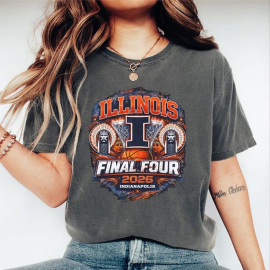Discover Illinois Final Four 2026 Shirt Indianapolis Basketball, College Basketball Fan Shirt, March Madness Graphic T-Shirt, Game Day Gift Unisex