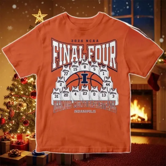 Illinois Fighting Illini Men's Basketball 2026 Final Four T-Shirt,  FAST SHIP