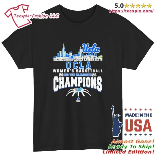 Discover Ucla Womens Basketball 2026 Big Ten Champions City Skyline Shirt