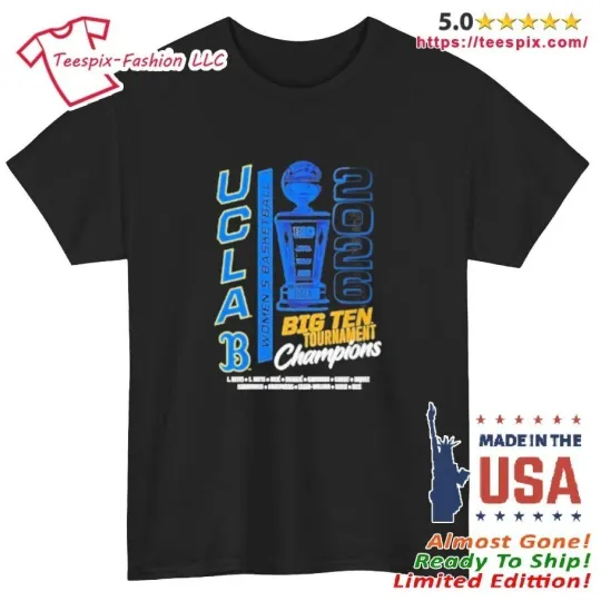Discover Ucla Womens Basketball 2026 Big Ten Tournament Champions Trophy Shirt