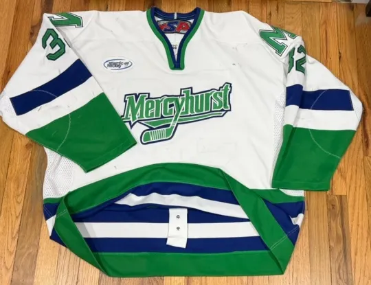 Discover Mercyhurst College Lakers Atlantic Hockey Game Used Worn Steve Cameron Jersey