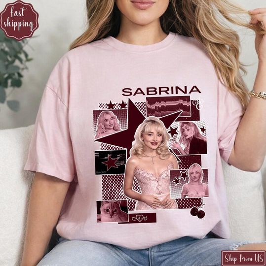 Sabrina Carpenter Retro Shirt, Short n Sweet Shirt, Vintage Pop Star Tee, Sabrina Fan Gift T-Shirt, Gift For Her/Him