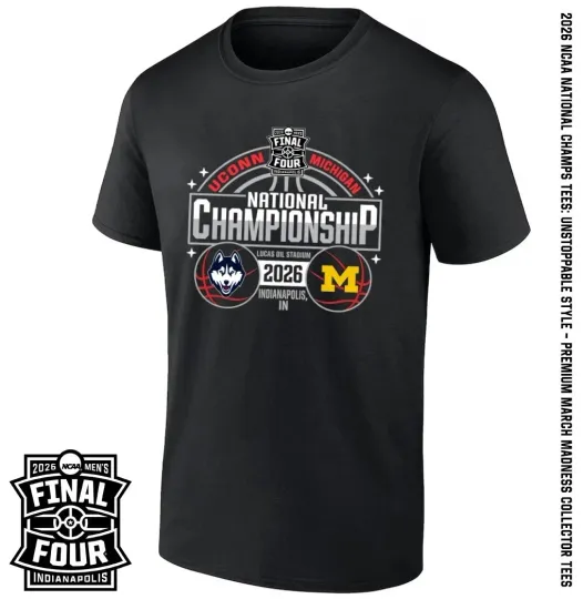 Huskies Vs Wolverines 2026 NCAA Men’s Final Four National Championship T-Shirt