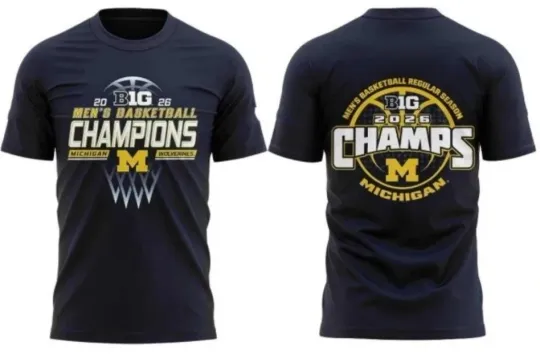 Discover Michigan Wolverines Men’s Basketball Big Ten 2026 Champions Shirt