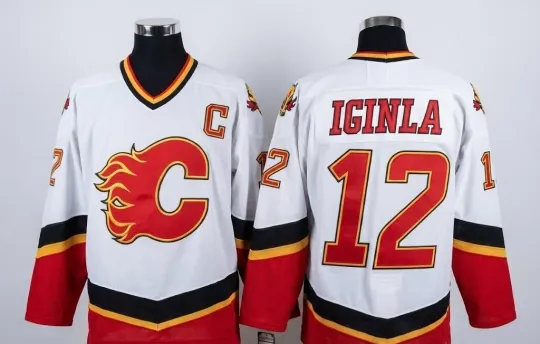 Discover Jarome Iginla Calgary Flames White Hockey Jersey #12