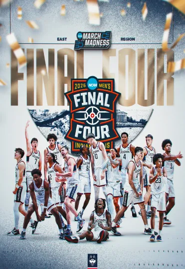 UCONN Huskies 2026 Final 4 Poster Multiple Size UCONN Advance To Final 4 Art A