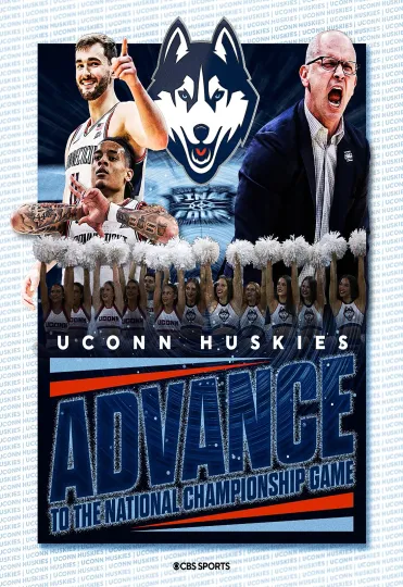 Discover UCONN Huskies 2026 Championship Game Bound Poster Multiple Size UCONN BBall #1