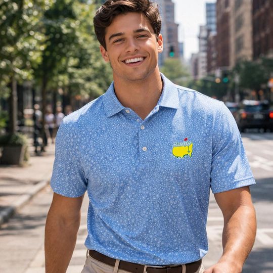 Discover Blue Masters Polo Shirt for Golfers - Fathers Day Gift