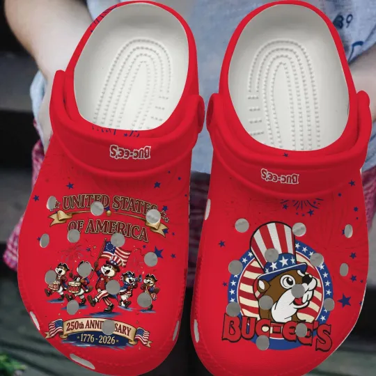 Discover Bucees 250th Anniversary America, 250th years of Freedom Clogs