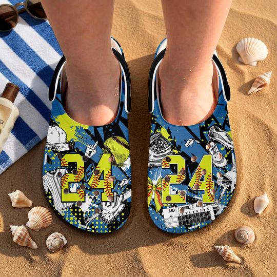 Discover Personalized Kid And Adults Baseball Clogs, Custom Name Baseball Team Color Clog, Team Spirit Gift, Custom Sports Clogs