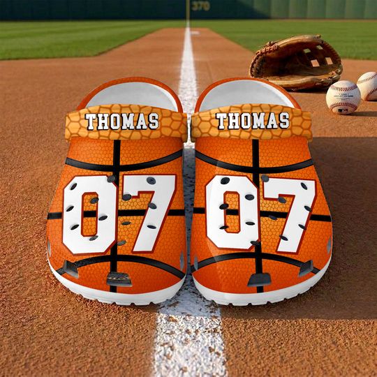 Discover Custom Name And Number Baseball Clogs, Personalized Sports Clogs, Kids Baseball Shoes, Team Matching Clogs