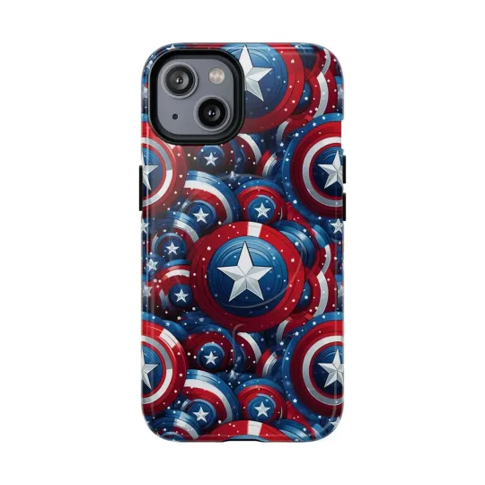 Discover Custom Captain America Iphone Case, Captain America Lovers Gift 7-17 Pro Max