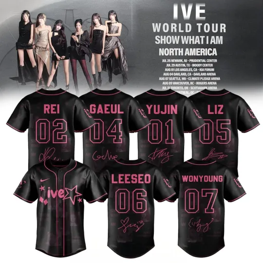 Discover IVE World Tour Show What I Am Tour 2026 Baseball Jersey