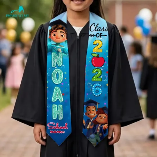 Personalized Luca Class Of 2026 Graduation Stoles, Gift For Senior